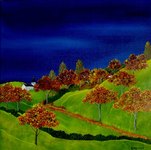 Ciel d'orage - huile sur toile 30x30 cm 