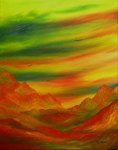 Premier soleil - huile sur toile 46x33 cm