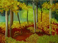 Exub&eacute;rance automnale - huile sur toile 34x24 cm